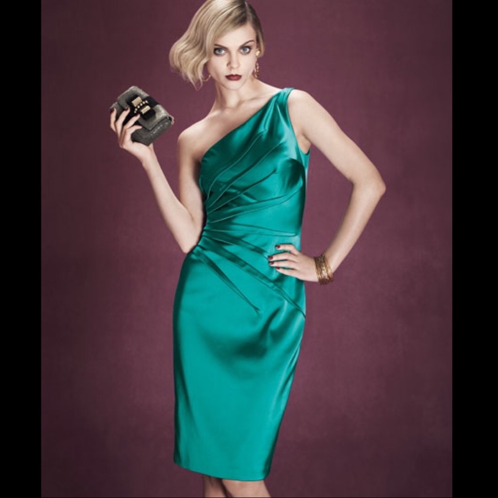 Emerald Satin Dress